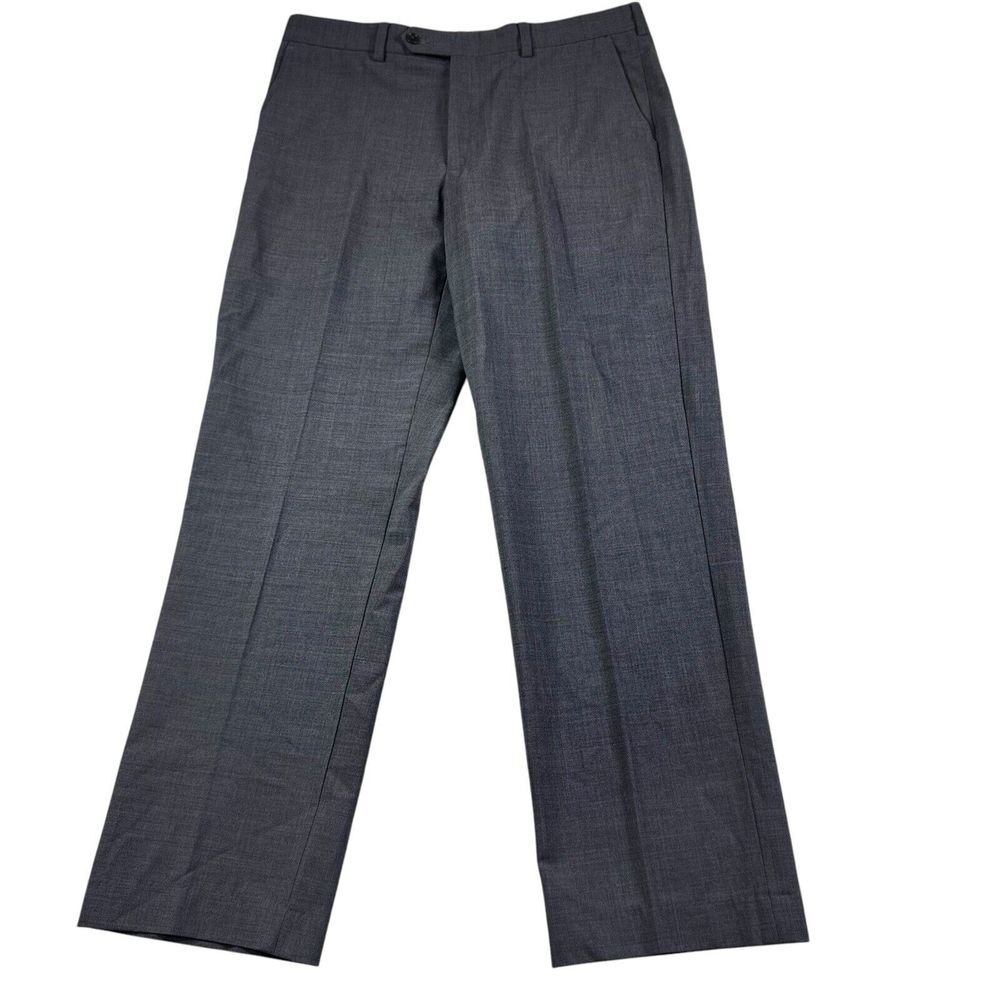 Lands' End Pants Men's Gray 33/30 The Outfitters Traditional Fit Wool Blend